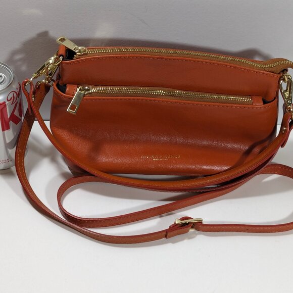 Divina Firenze Genuine Leather Crossbody Bag Made In Italy - Picture 4 of 14